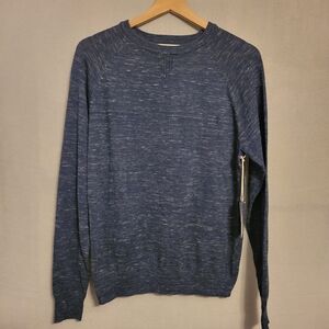 Men's Mutual Weave Blue Lightweight Crewneck Sweater. Size M